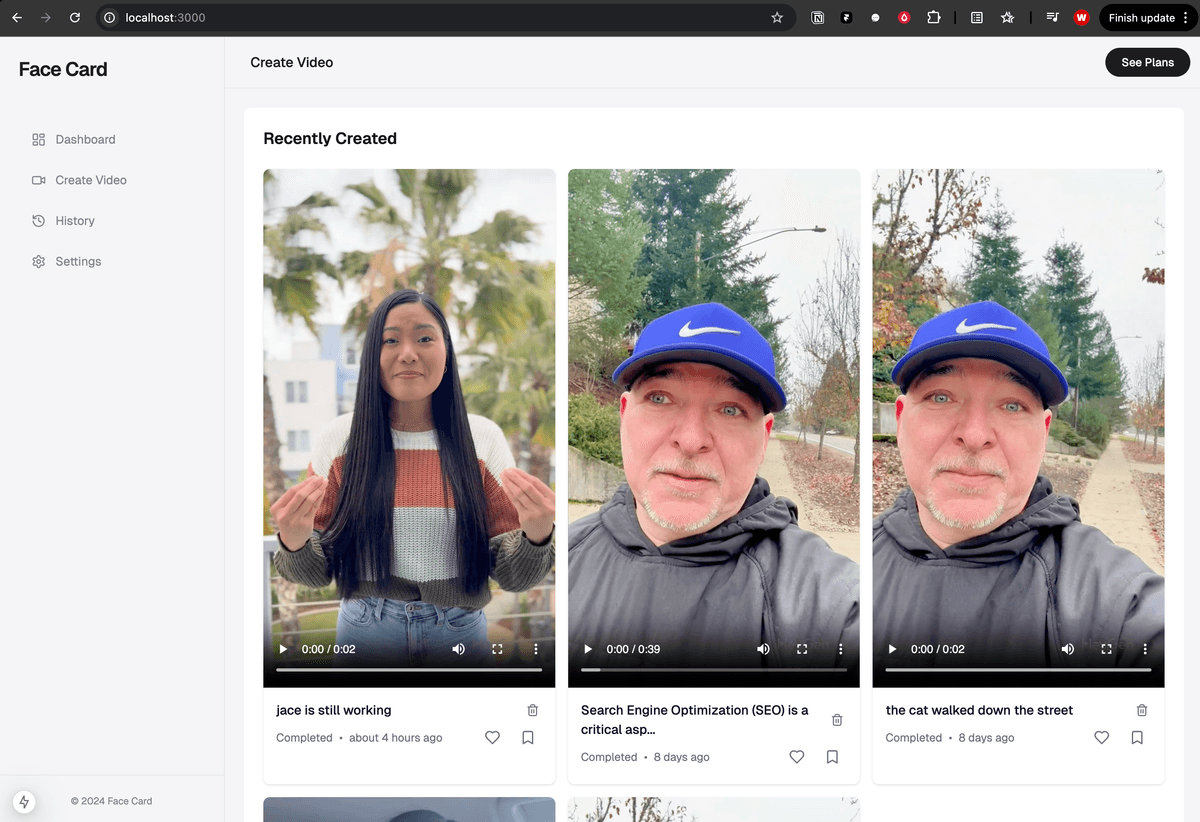 View your video history